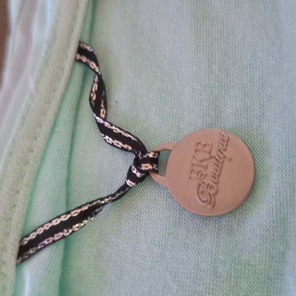 BKE Sea Green Sheer Embellished  Top Size Sm - Picture 8 of 10